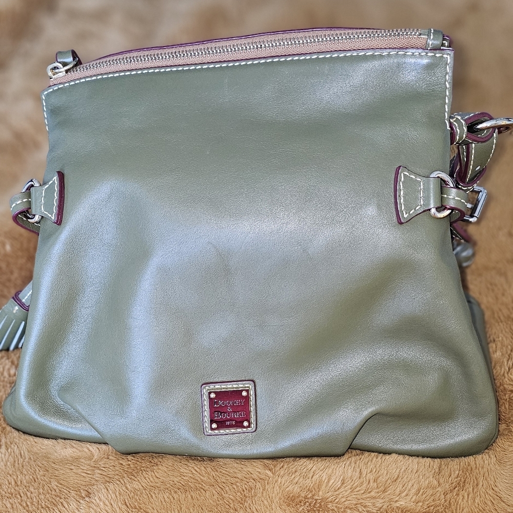 Dooney & Bourke Olive Leather Crossbody Bag
